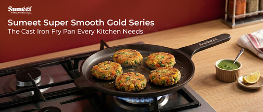 Sumeet Super Smooth Gold Series: The Cast Iron Fry Pan Every Kitchen Needs