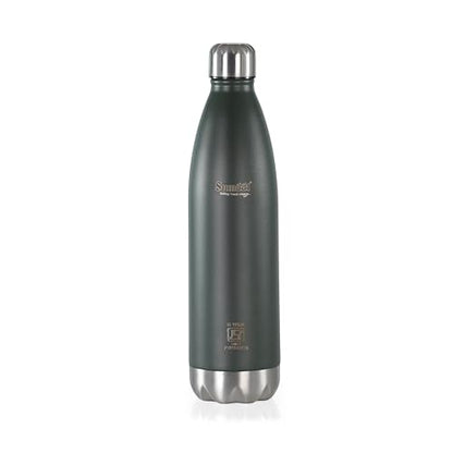 Sumeet Thermo1000 ISI Certified Stainless Steel Hot & Cold Double Walled Leak Proof Vacuum Flask/Water Bottle for Office/School/College/Gym/Picnic/Home/Trekking- 1000ml, Green