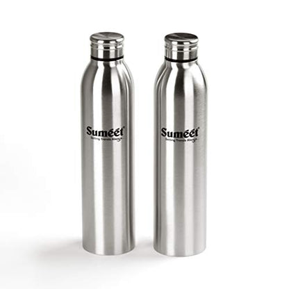 Sumeet Sleek Stainless-Steel Leak-Proof Water Bottle / Fridge Bottle - 1000ML - (Set of 2)