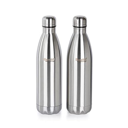 Sumeet Stainless Steel Double Walled Vacuum Flask/Water Bottle, 24 Hours Hot and Cold, 1000 ml