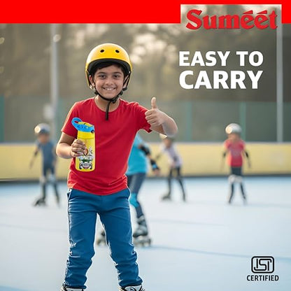 Sumeet ISI Certified Insulated Hot & Cold Stainless Steel, Leak Proof, Lightweight, Sipper Water Bottle for School Kids - SipZoo, 350ml - Yellow