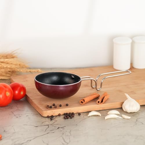 Sumeet Elegantia Non Stick Aluminium Waghariya/Tadkapan 11.5cm / 280ml Capacity | Cherry