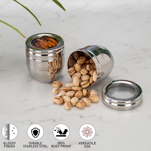 Sumeet Stainless Steel Conical Shape Canisters/Dabba/Storage