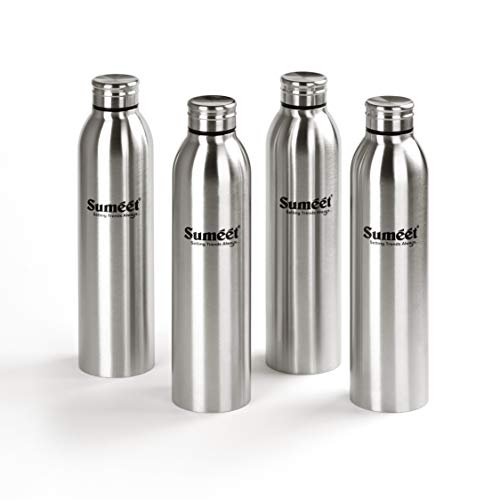 Sumeet Sleek Stainless-Steel Leak-Proof Water Bottle / Fridge Bottle - 1000ML - (Set of 4)