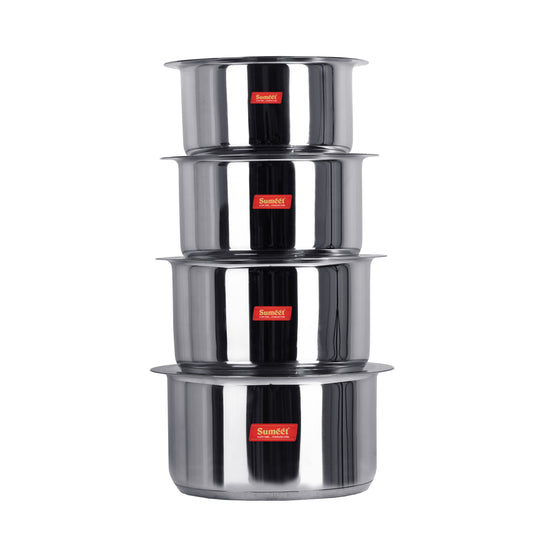 Sumeet Stainless Steel Cookware Set With Lid, 5 Piece