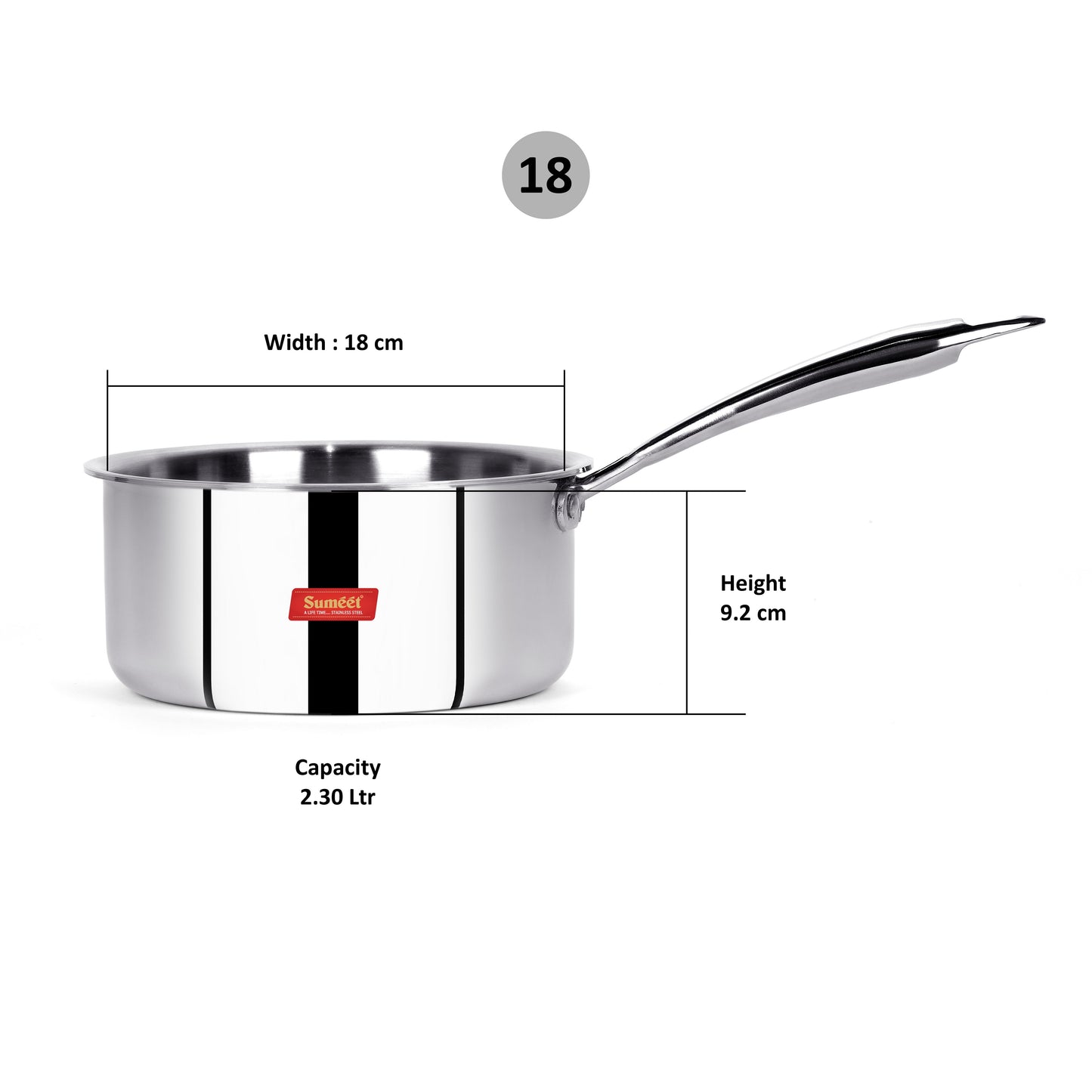 Sumeet Cook Smart TriPly SAS (Steel-Aluminium-Steel - 3 Layers)