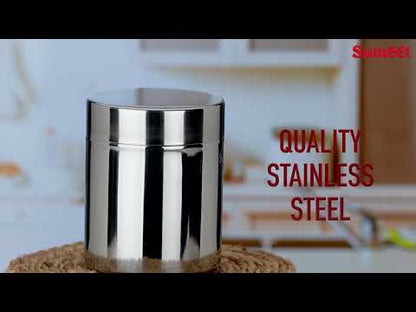 Sumeet Stainless Steel Small Canisters/Jars/Ubha Dabba/Storage Containers Set