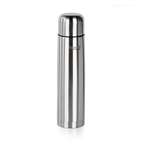 Sumeet Double Walled Flask / Water Bottle with Flip Lid 24 Hours Hot and Cold - 1000ml - 1Pc
