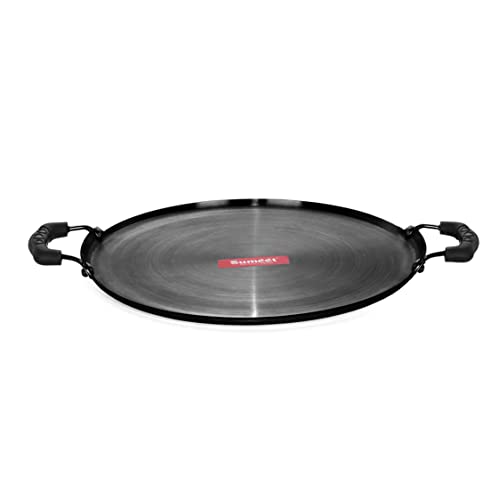 Sumeet Pre Seasoned 2.5mm Thick Iron Dosa Tawa with Double Side Handle ( 27.4cm )