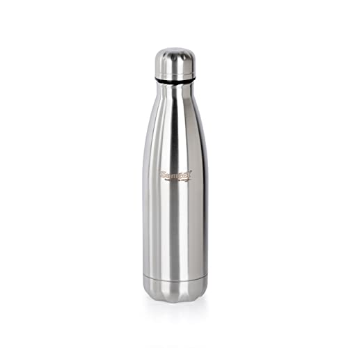 Sumeet Stainless Steel Double Walled Flask / Water Bottle, 24 Hours Hot and Cold, 500 ml, Silver