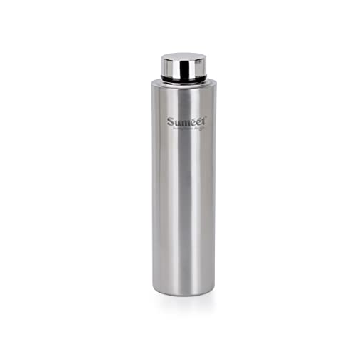 Sumeet Stainless Steel Leak-Proof Water Bottle / Fridge Bottle 1000ML - Pack of 1, Silver