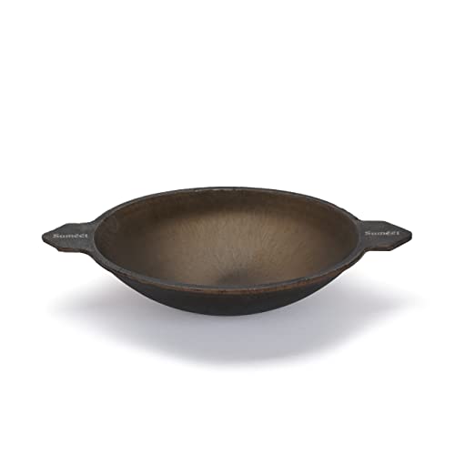 Sumeet Super Smooth Gold Series Pre Seasoned Cast Iron Appachatti for Vellapam/Paalappam/Appam |22.5cm 1.4kg.