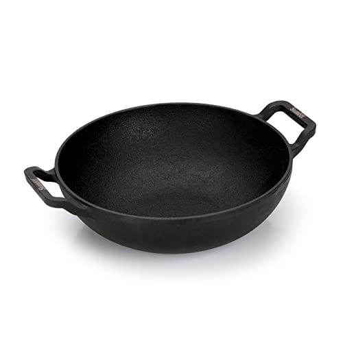 Pre Seasoned Heavy Weight Cast Iron Deep Kadai