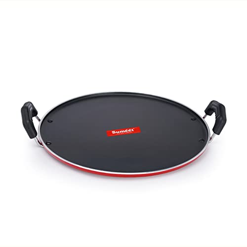 Sumeet 4mm Thick Induction Base Nonstick Round Pathri Multi Tawa No. 13, 30cm - Red