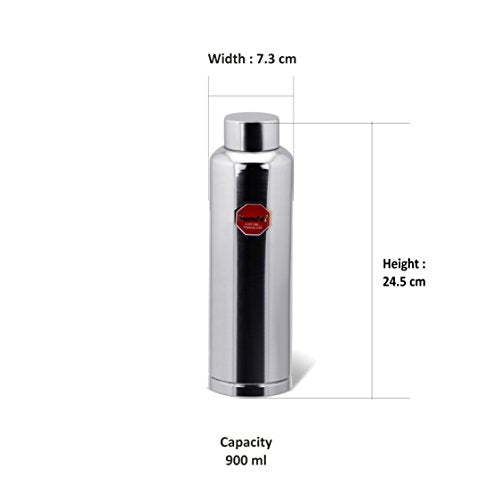 Sumeet Stainless Steel Leak Proof Fridge Water Bottle 900 Ml