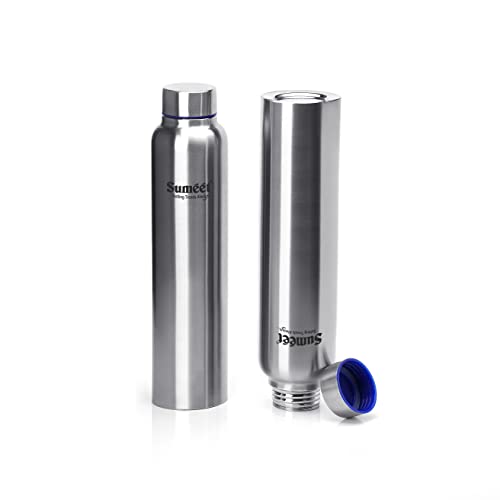 Sumeet Stainless Steel Leak-Proof Water Bottle / Fridge Bottle - 1000ml - Pack of 2