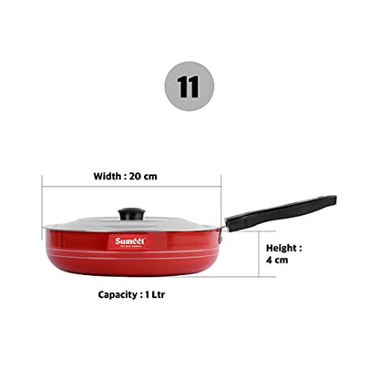 Non Stick Fry Pan with Stainless Steel Lid