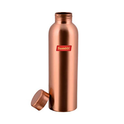 Sumeet Pure Copper, Anti-Microbial, Air Tight, Leak Proof, Joint Free Healthy Water Bottle – 1 Litre