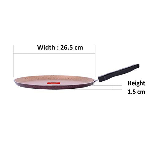 Sumeet Nonstick Aluminium Tawa, 26.5 cm, Peach