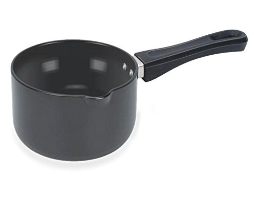 Sumeet 3mm Hard Anodised Saucepan 1.5 Ltr (Size-11 Inches), Black