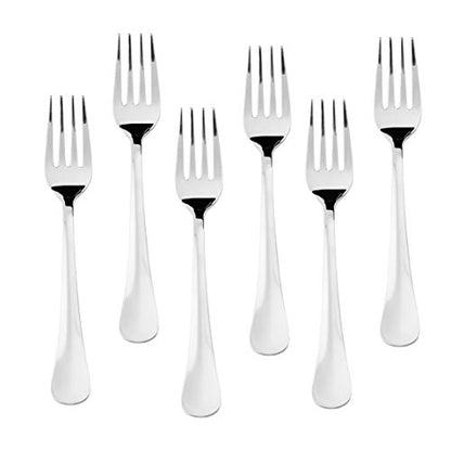 Sumeet Stainless Steel Baby/Medium Forks Set of 6 Pc – (15.5cm L) (1.6mm Thick)