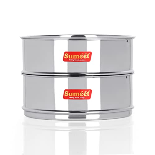 Sumeet Stainless Steel Deep Stackable Container/Separator with Lid Suitable for 5 LTR & 5.5 LTR Inner & Outer Lid Cooker