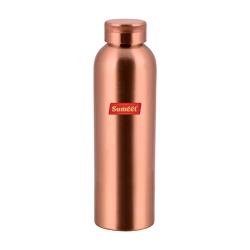 Sumeet Pure Copper, Anti-Microbial, Air Tight, Leak Proof, Joint Free Healthy Water Bottle – 1 Litre