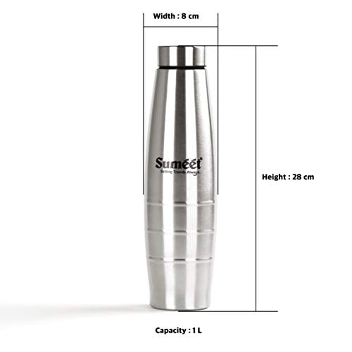 Sumeet Ovatus Stainless Steel Leak-Proof Water Bottle / Fridge Bottle - 1000ML