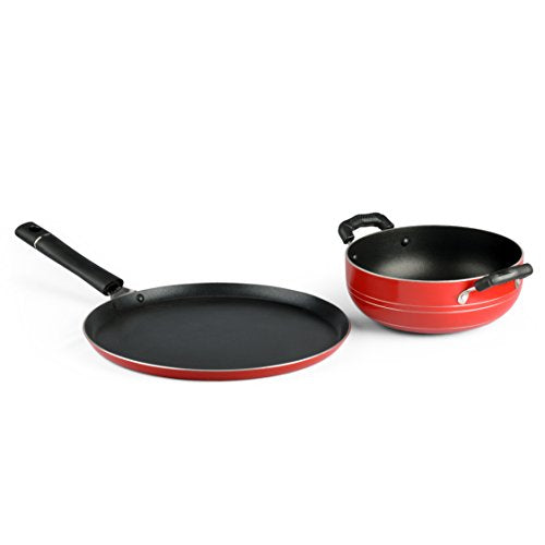 Sumeet 2.6mm Nonstick Duo Gift Set (Dosa Tawa & Khadai)