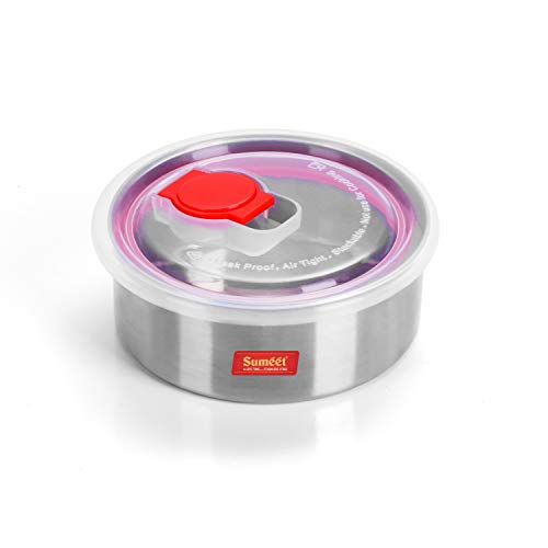 Sumeet Airtight & Leak Proof Stainless Steel Container with Vaccume Vent Lid