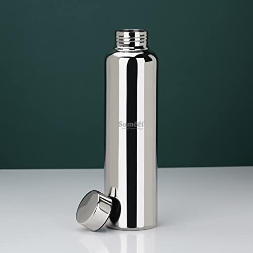 Sumeet Stainless Steel Jointless Akhand Leak-Proof Water Bottle / Fridge Bottle - 1000ML Pack of 1, Silver