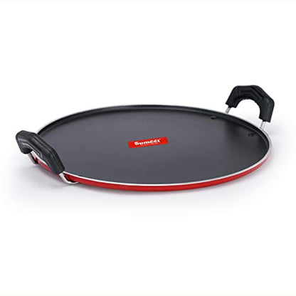 Sumeet 4mm Thick Induction Base Nonstick Round Pathri Multi Tawa No. 13, 30cm - Red