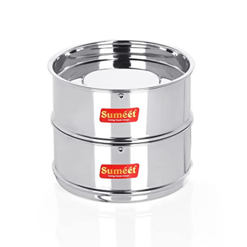 Sumeet Stainless Steel Deep Stackable Container/Separator with Lid Suitable for 3 LTR Inner & Outer Lid Cooker