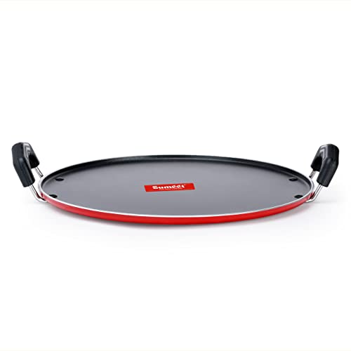 Sumeet 4mm Thick Induction Base Nonstick Round Pathri Multi Tawa No. 13, 30cm - Red