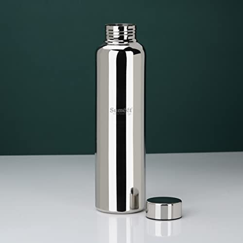 Sumeet Stainless Steel Jointless Akhand Leak-Proof Water Bottle / Fridge Bottle - 1000ML Pack of 1, Silver