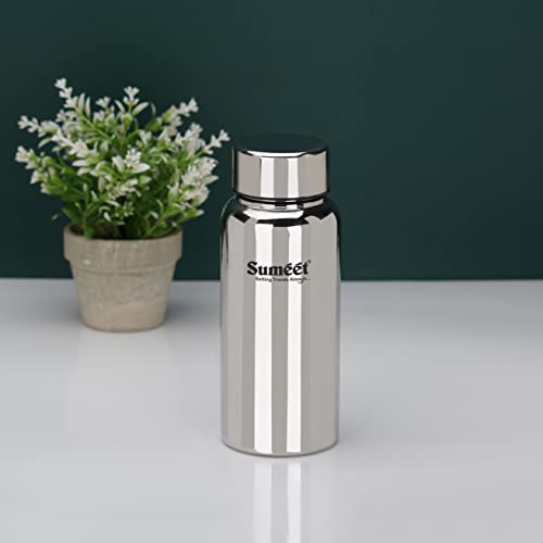 Sumeet Stainless Steel Jointless Akhand Leak-Proof Water Bottle / Fridge Bottle - 600ML Pack of 1, Silver