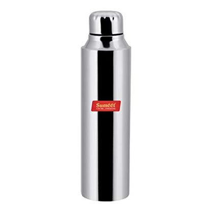 Sumeet Stainless Steel Airtight and Leak Proof Fridge Water Bottle 1 Litre