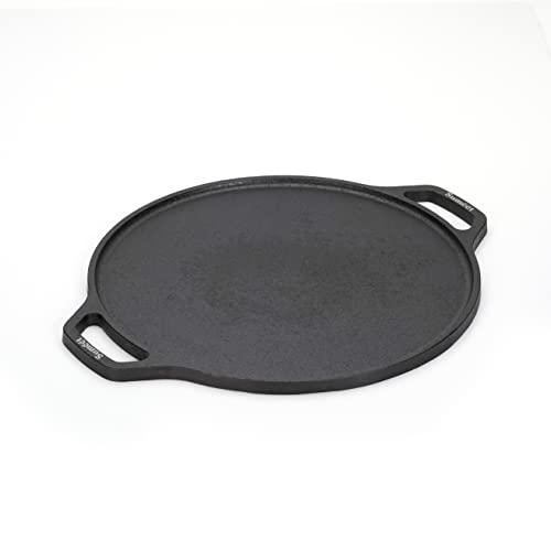 Sumeet Pre Seasoned Heavy Weight Cast Iron Flat Dosa Tawa,Induction Friendly, 30cm, Weight - 3.070Kg, Black