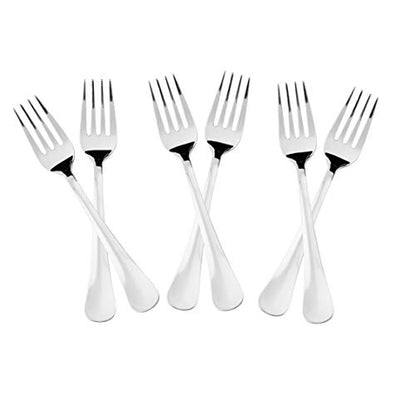 Sumeet Stainless Steel Baby/Medium Forks Set of 6 Pc – (15.5cm L) (1.6mm Thick)