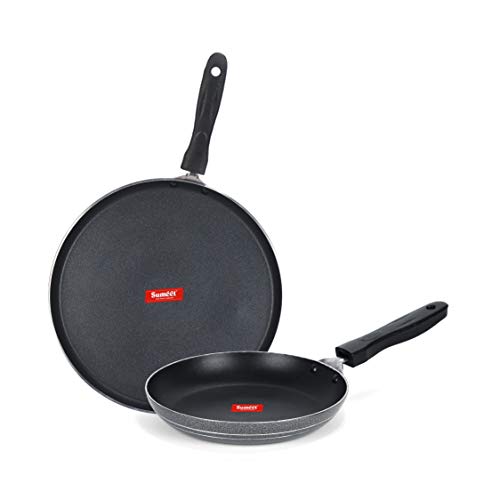 Sumeet NonStick Plata Cookware Set (Dosa Tawa - 26.5Cm Dia + Tapper pan - 0.6Ltr - 20Cm Dia)