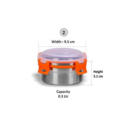 Sumeet Smart Tiffin with 2 Airtight & Leak Proof Stainless Steel OMG Containers + 1 Plastic Container + Insulated Pouch