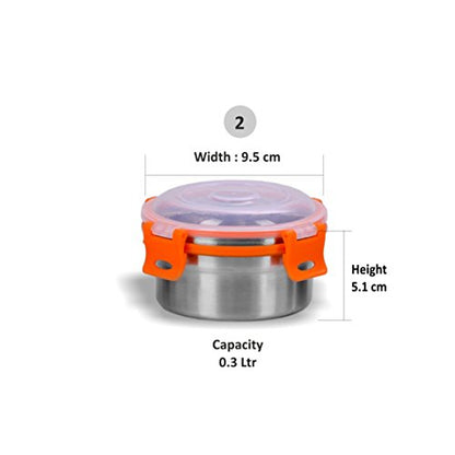 Sumeet Smart Tiffin with 2 Airtight & Leak Proof Stainless Steel OMG Containers + 1 Plastic Container + Insulated Pouch