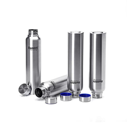 Sumeet Stainless Steel Leak-Proof Water Bottle / Fridge Bottle - 1000ml - Pack of 4