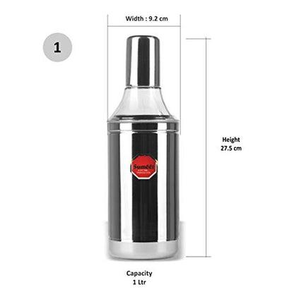 Sumeet Stainless Steel Oil Dispenser Pot - 1 LTR - 9.2cm Dia