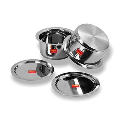 Sumeet Stainless Steel Cookware Set With Lid, 2 Piece