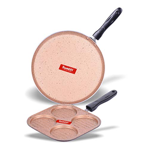 Sumeet Omega Aluminium Cookware Set, 2 Piece (Peach)