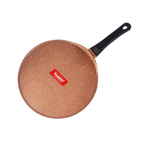 Sumeet Granite Finish NonStick Die Cast 4mm Thick Dosa Tawa - 30.5 cm, Peach Color