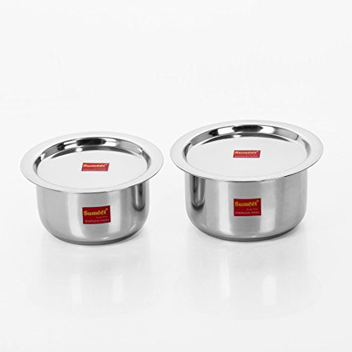 SUMEET Stainless Steel Container Set/tope/cookware Set With Lids, 2 Piece