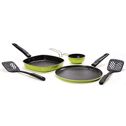 Sumeet Fusion Five Nonstick Gift Set (Dosa Tawa: 11 in, Grill Pan:1 Liter, Tadka Pan: 150 Ml)