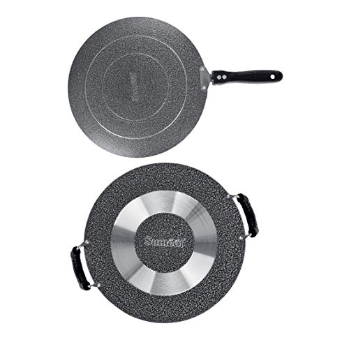 Sumeet NonStick Azurfa Cookware Set (Conceve/Roti Tawa - 28Cm Dia + Tawa-30.5cm Dia)